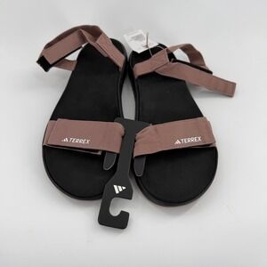 Adidas Terrex Hydroterra Water Sandals Pink Black Hook Loop Strap Size 12 New